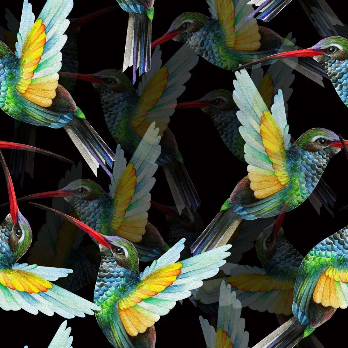 Watercolour Birds Pattern Type