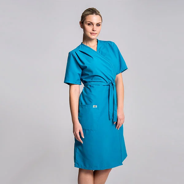 PrionTex Wrap-Over Scrub Dress  Style Meets Functionality
